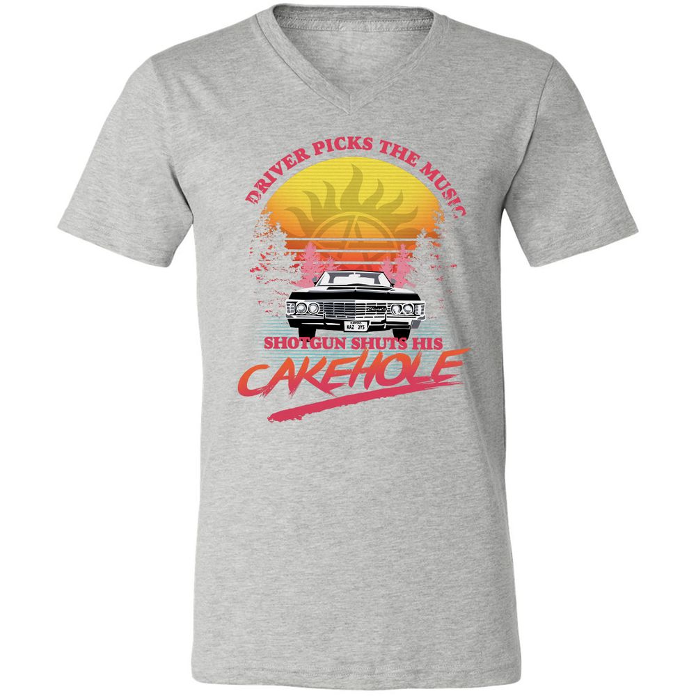 Unisex V-Neck T-Shirt - BB5UDQZY - Athletic Heather - 7