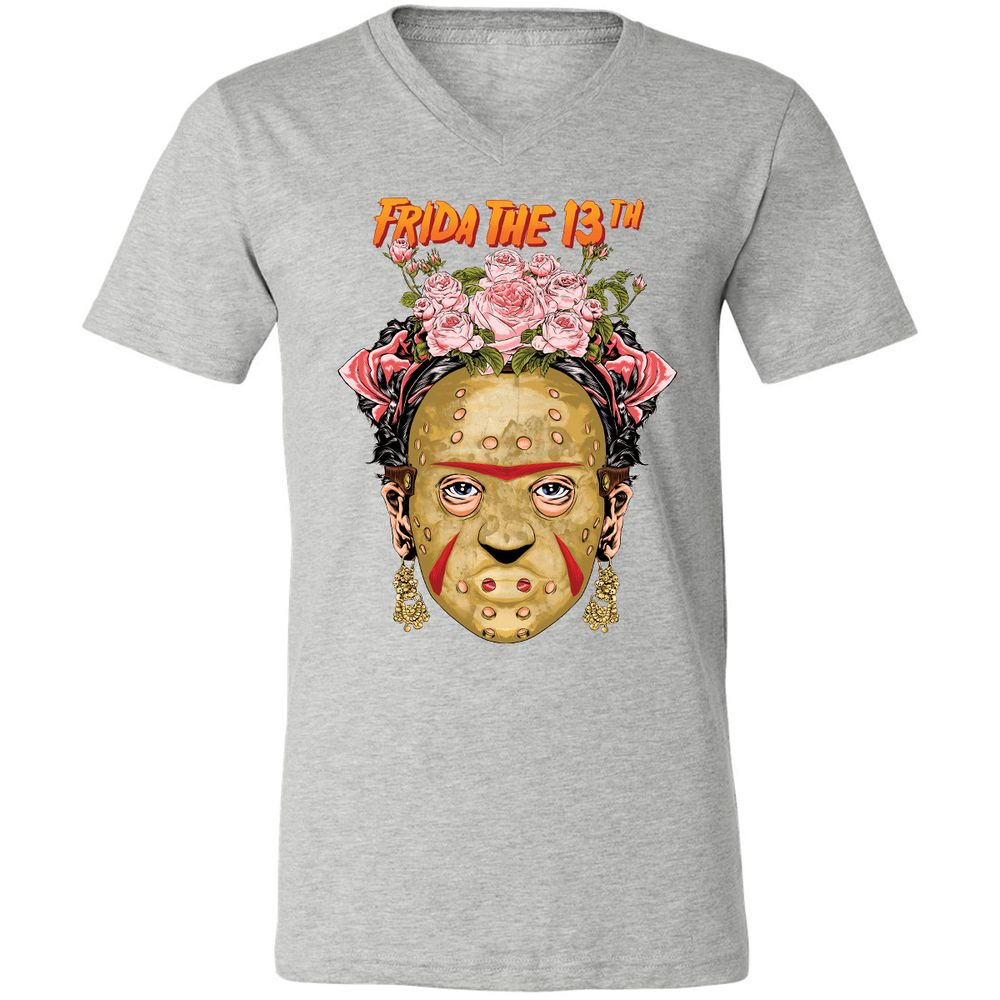 Unisex V-Neck T-Shirt - UGC3HAJK - Athletic Heather - 7