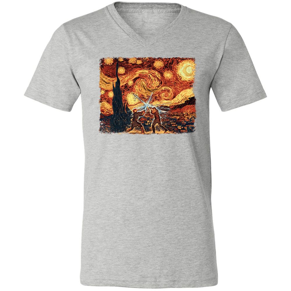 Unisex V-Neck T-Shirt - X2ZUSTTF - Athletic Heather - 7