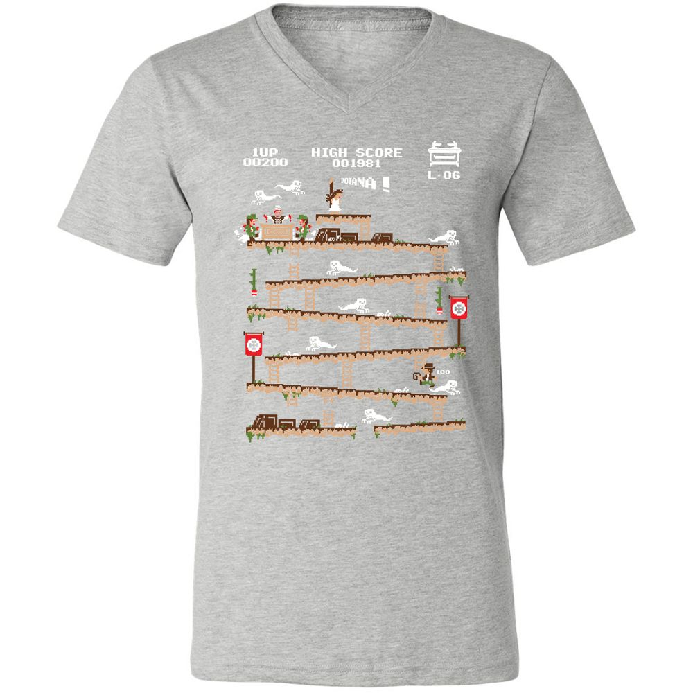 Unisex V-Neck T-Shirt - 34H8G4Y3 - Athletic Heather - 7