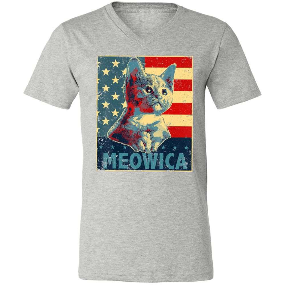 Unisex V-Neck T-Shirt - Z6EFX86C - Athletic Heather - 7