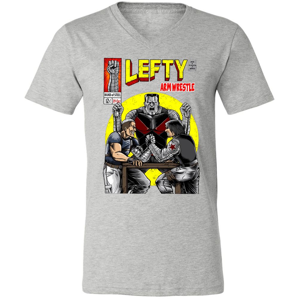 Unisex V-Neck T-Shirt - VCAPWR15 - Athletic Heather - 7