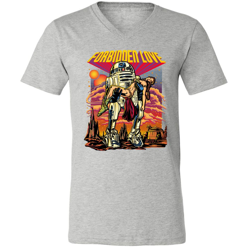 Unisex V-Neck T-Shirt - 52Q8M3QB - Athletic Heather - 7