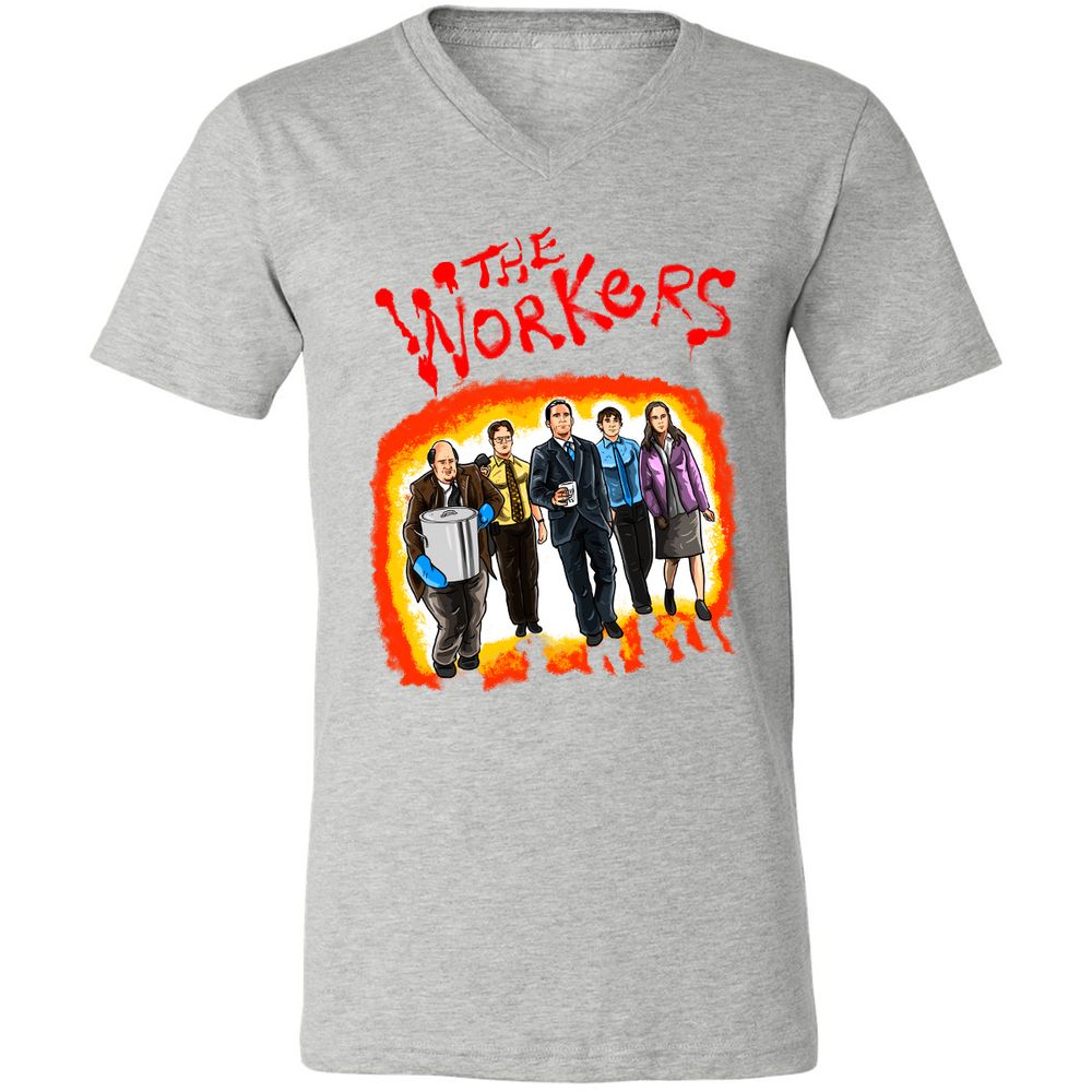 Unisex V-Neck T-Shirt - GPRF7D66 - Athletic Heather - 7