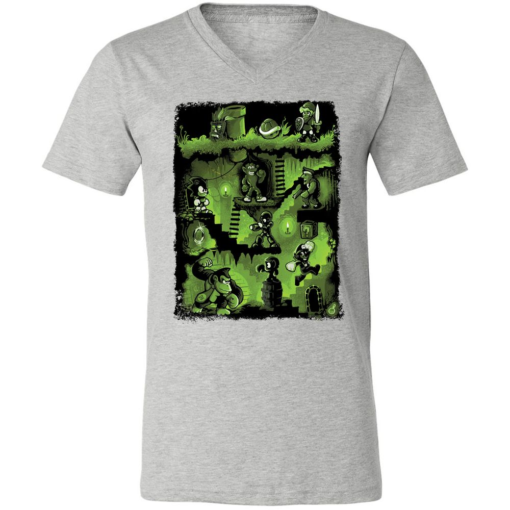 Unisex V-Neck T-Shirt - VPS9AUKL - Athletic Heather - 7