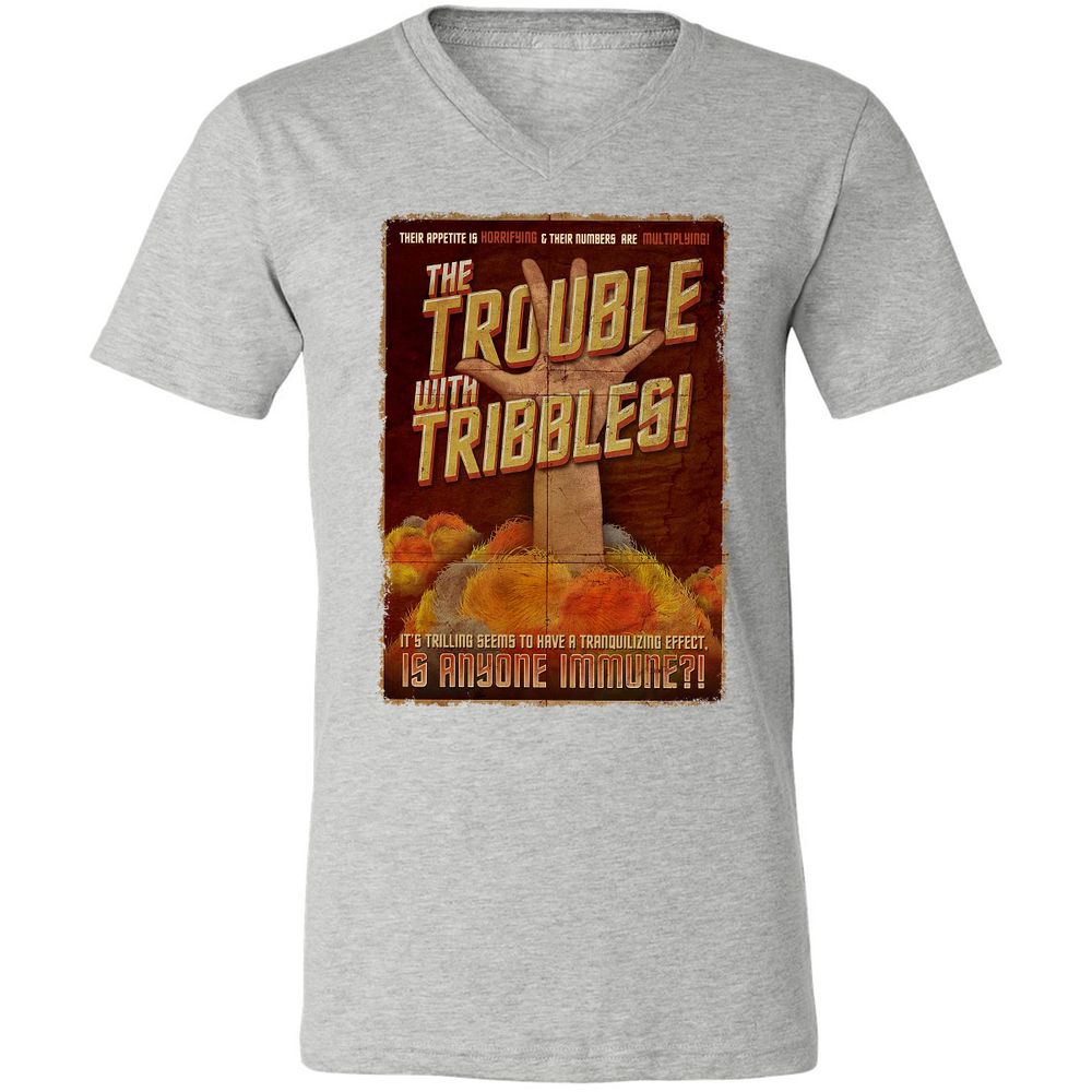 Unisex V-Neck T-Shirt - H4ASSJP4 - Athletic Heather - 7