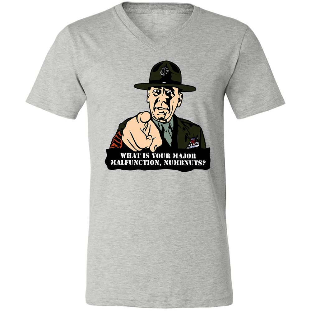 Unisex V-Neck T-Shirt - 4ZVMH4AR - Athletic Heather - 7