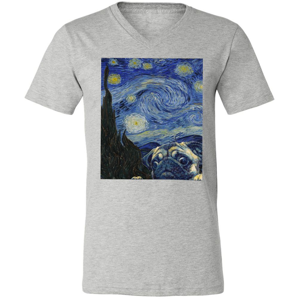 Unisex V-Neck T-Shirt - HJTLKY25 - Athletic Heather - 7