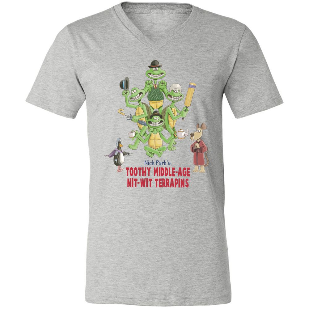 Unisex V-Neck T-Shirt - 3EB1U517 - Athletic Heather - 7