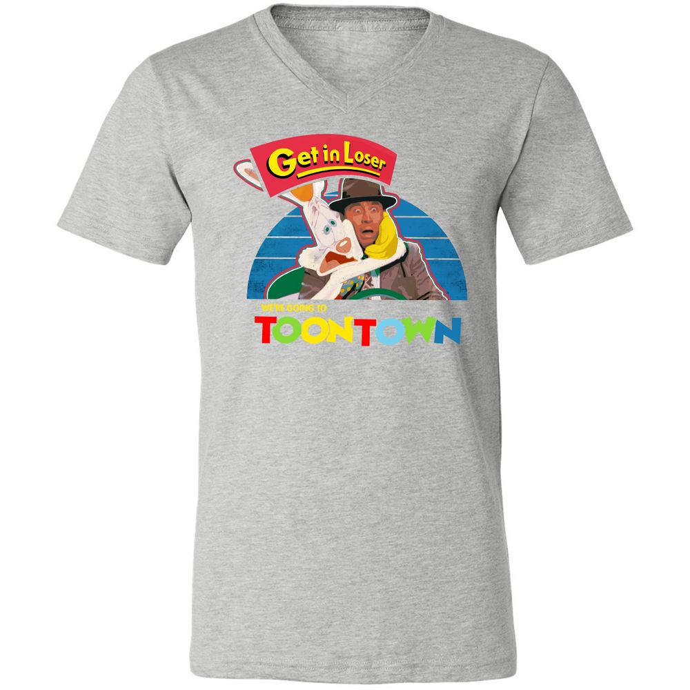 Unisex V-Neck T-Shirt - 4PXMDE5V - Athletic Heather - 7