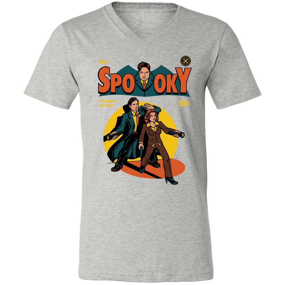 Unisex V-Neck T-Shirt - REAVCHB4 - Athletic Heather - 7