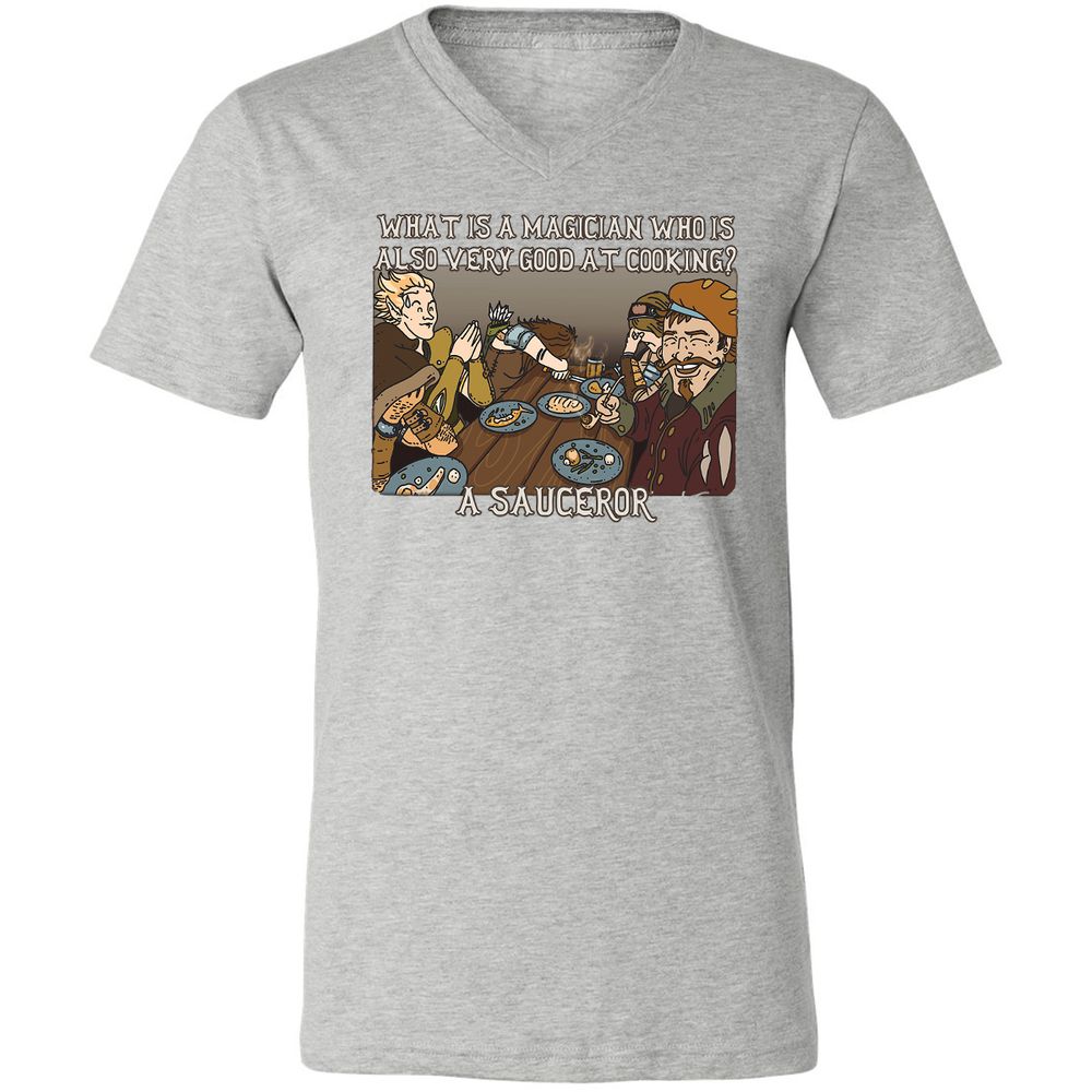 Unisex V-Neck T-Shirt - 2A3R7WQ6 - Athletic Heather - 7