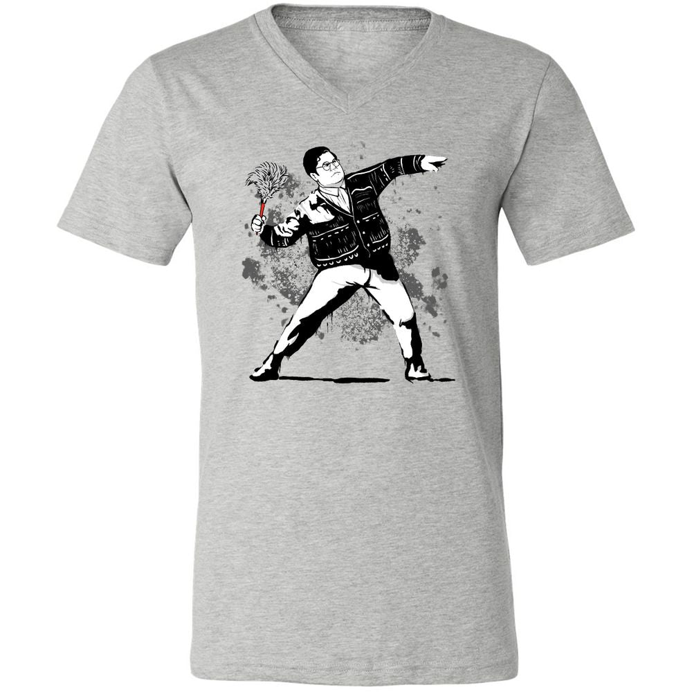 Unisex V-Neck T-Shirt - 9NYCDJLC - Athletic Heather - 7