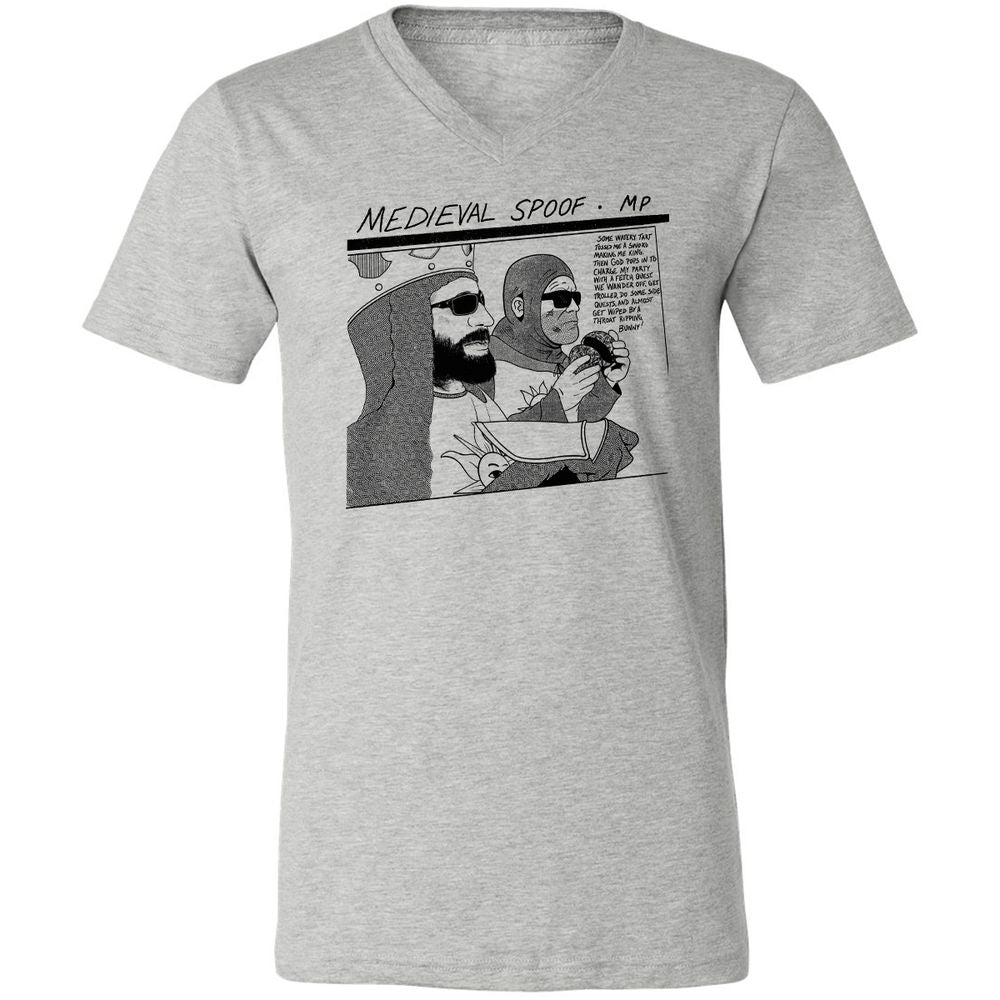 Unisex V-Neck T-Shirt - AYAUULTF - Athletic Heather - 7