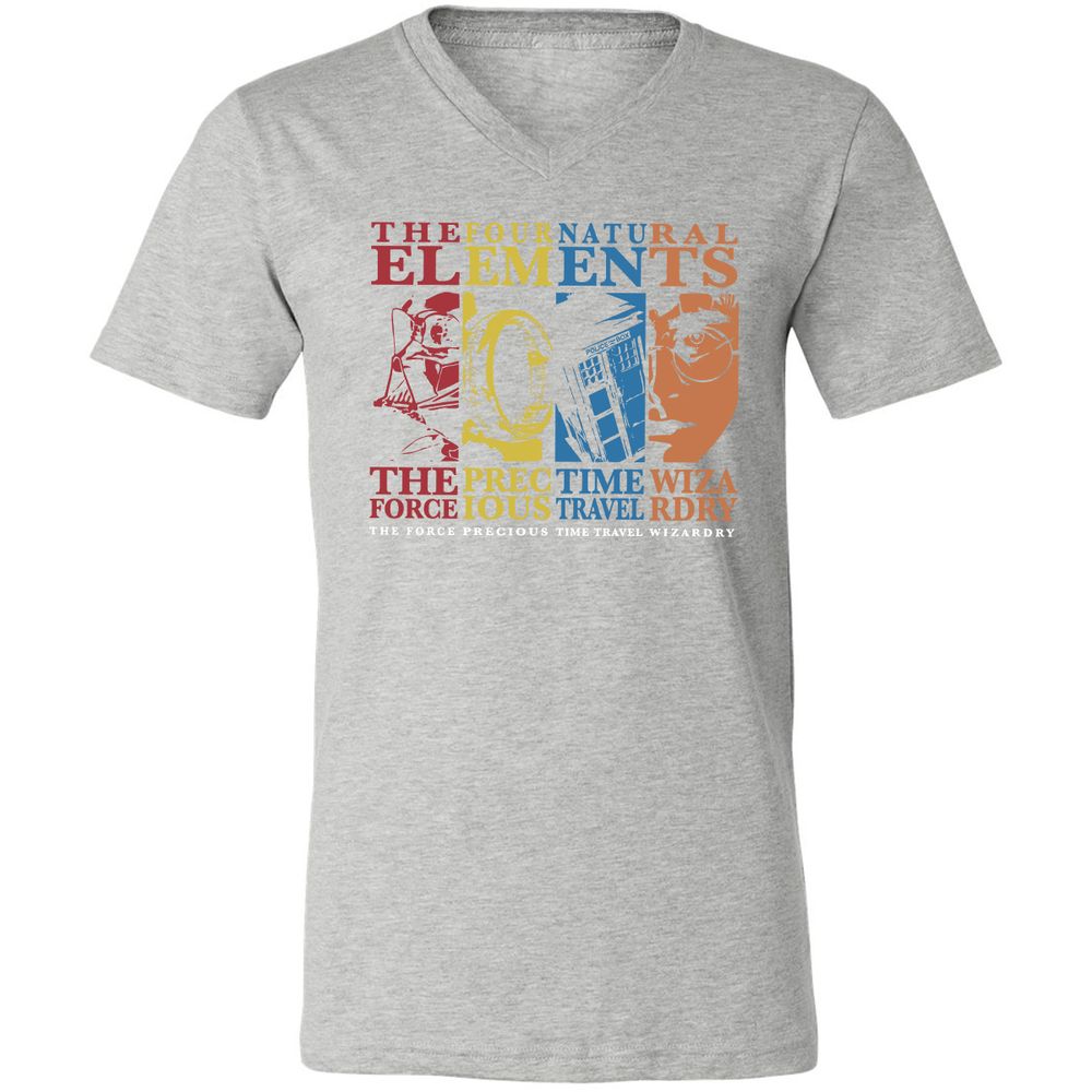 Unisex V-Neck T-Shirt - 197S5HRM - Athletic Heather - 7