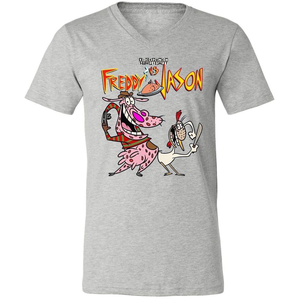 Unisex V-Neck T-Shirt - 1PNYXVFX - Athletic Heather - 7