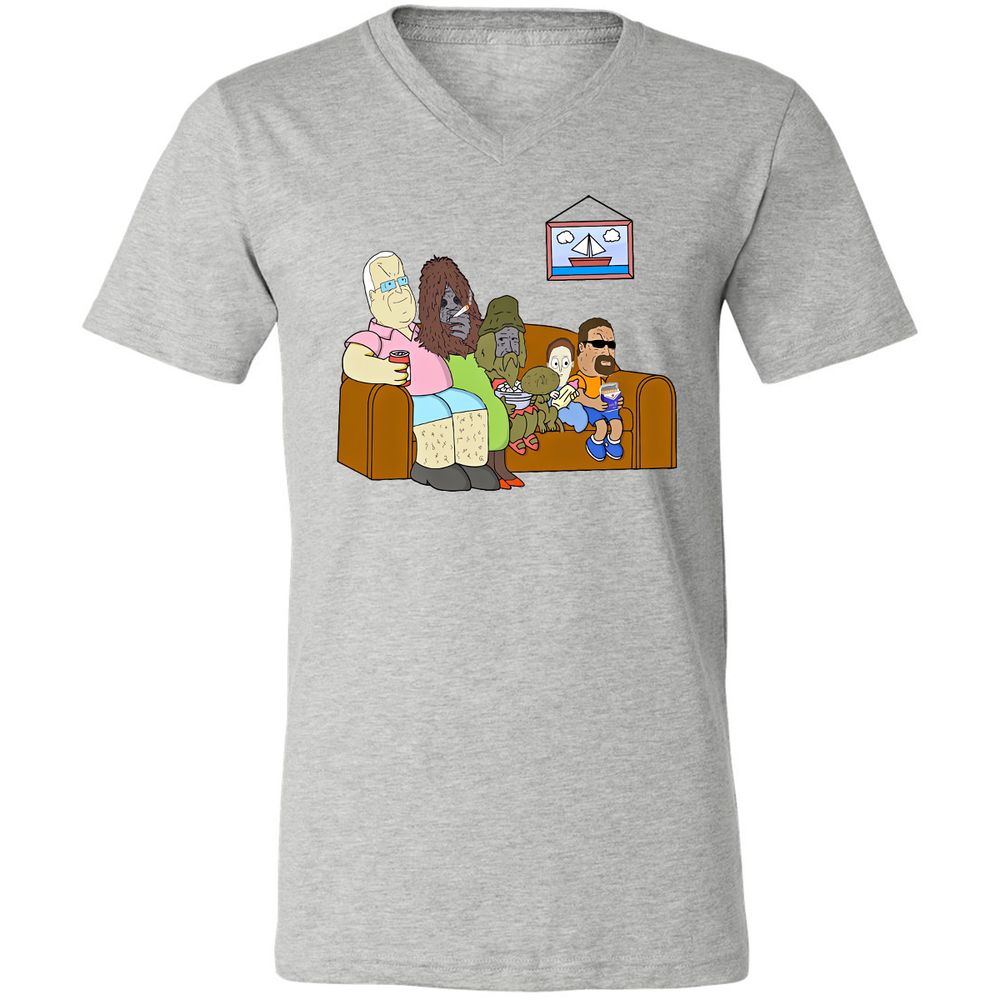 Unisex V-Neck T-Shirt - 4FZ2DKDU - Athletic Heather - 7