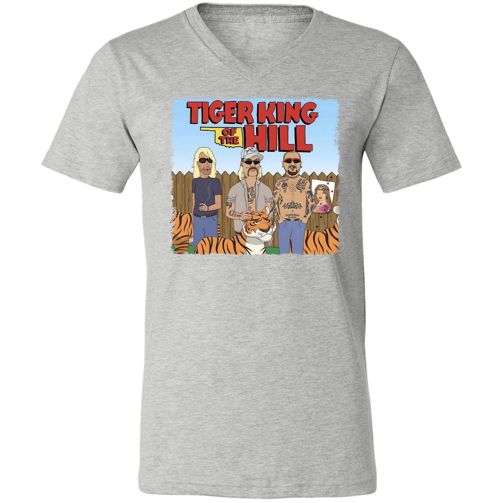 Unisex V-Neck T-Shirt - 9D7QNKSB - Athletic Heather - 7