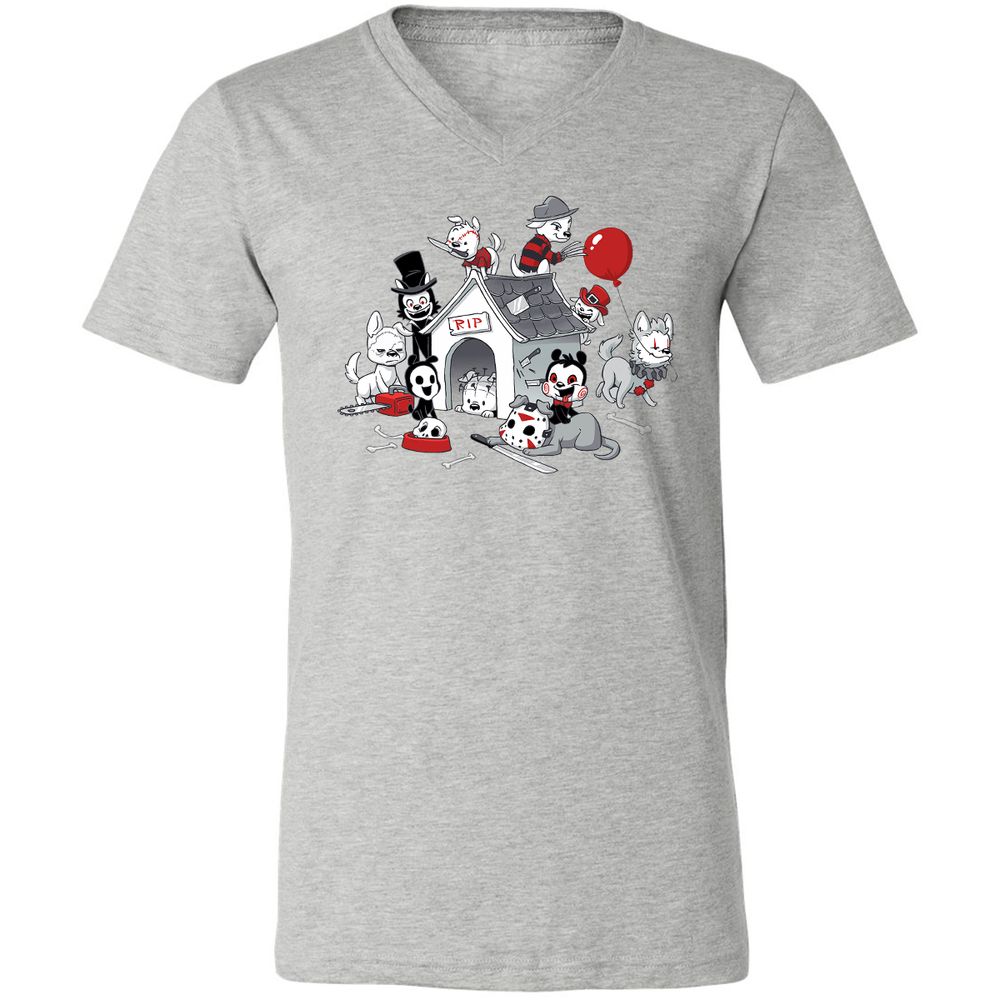 Unisex V-Neck T-Shirt - FHNJ9RKM - Athletic Heather - 7