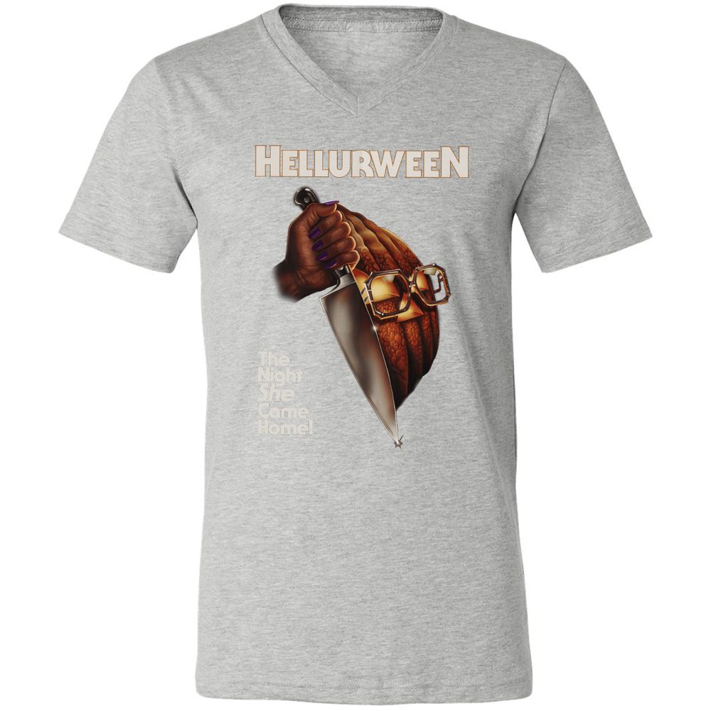 Unisex V-Neck T-Shirt - DZZT4R4M - Athletic Heather - 7