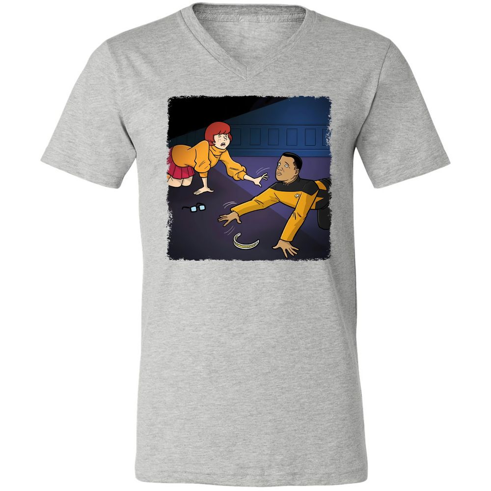 Unisex V-Neck T-Shirt - 5JJW8L6F - Athletic Heather - 7