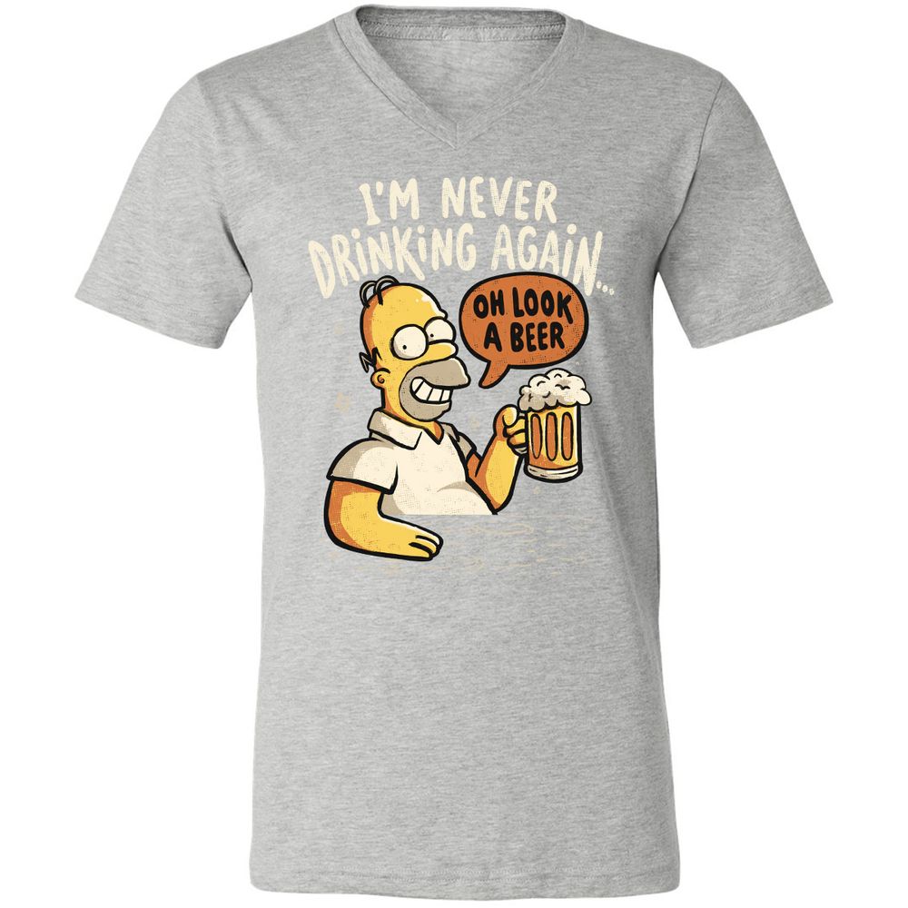 Unisex V-Neck T-Shirt - 2RRHGG28 - Athletic Heather - 7