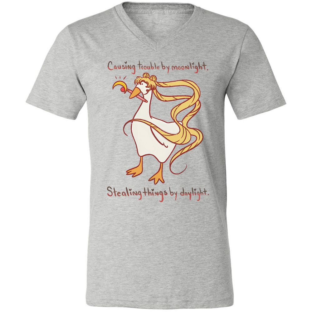 Unisex V-Neck T-Shirt - ZKGMHG1G - Athletic Heather - 7