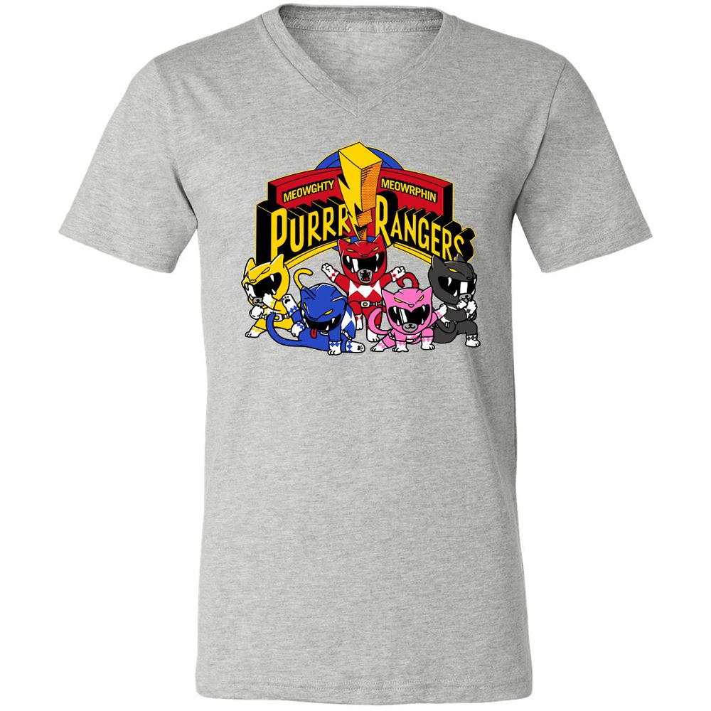 Unisex V-Neck T-Shirt - ZK27NSMQ - Athletic Heather - 7