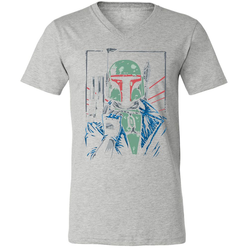 Unisex V-Neck T-Shirt - 64B5RWGH - Athletic Heather - 7