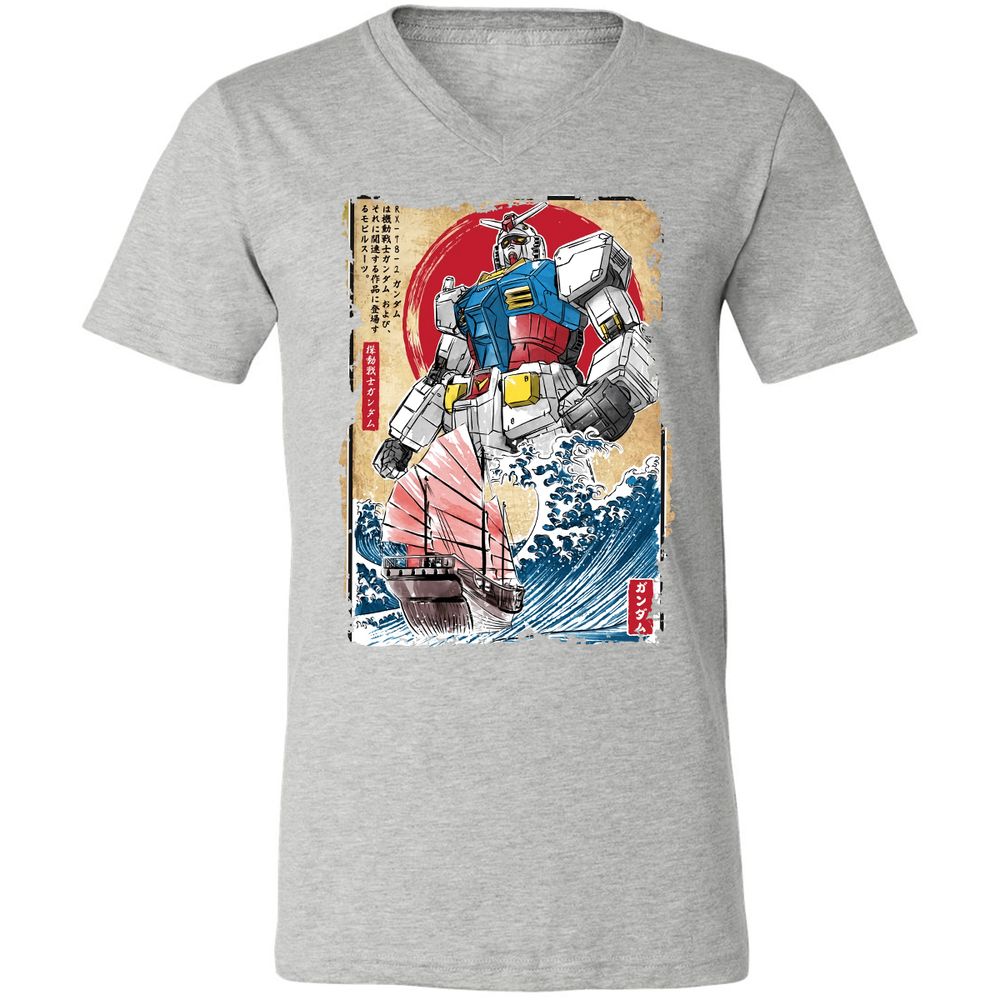 Unisex V-Neck T-Shirt - DMSZZYLK - Athletic Heather - 7