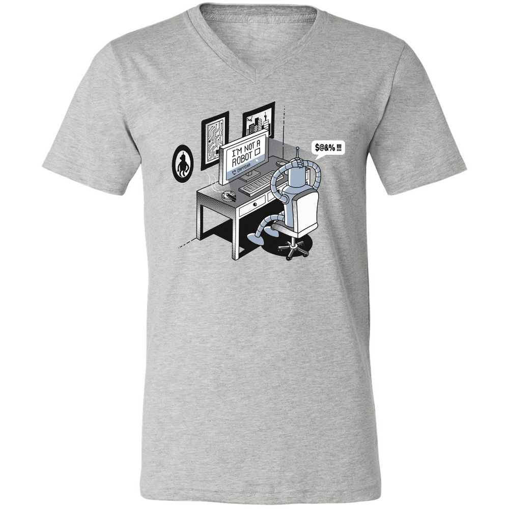 Unisex V-Neck T-Shirt - T6VA6F1U - Athletic Heather - 7