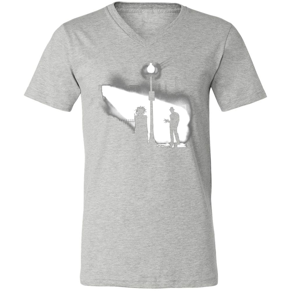 Unisex V-Neck T-Shirt - ZKA5L1MQ - Athletic Heather - 7