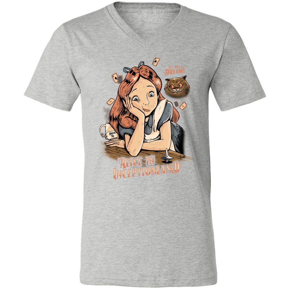 Unisex V-Neck T-Shirt - E7VHG5SV - Athletic Heather - 7