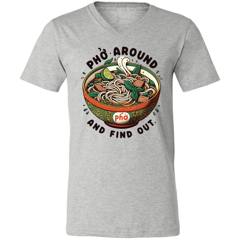 Unisex V-Neck T-Shirt - V9SDEP36 - Athletic Heather - 7