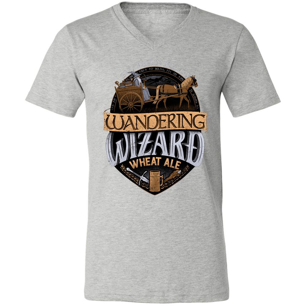 Unisex V-Neck T-Shirt - 6X6ZNBM7 - Athletic Heather - 7