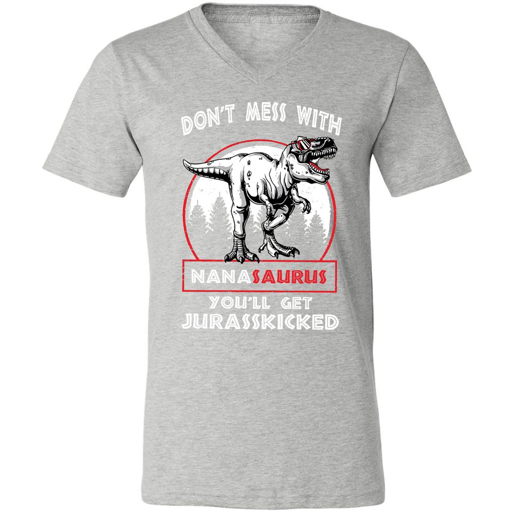 Unisex V-Neck T-Shirt - WUGKNY4E - Athletic Heather - 7
