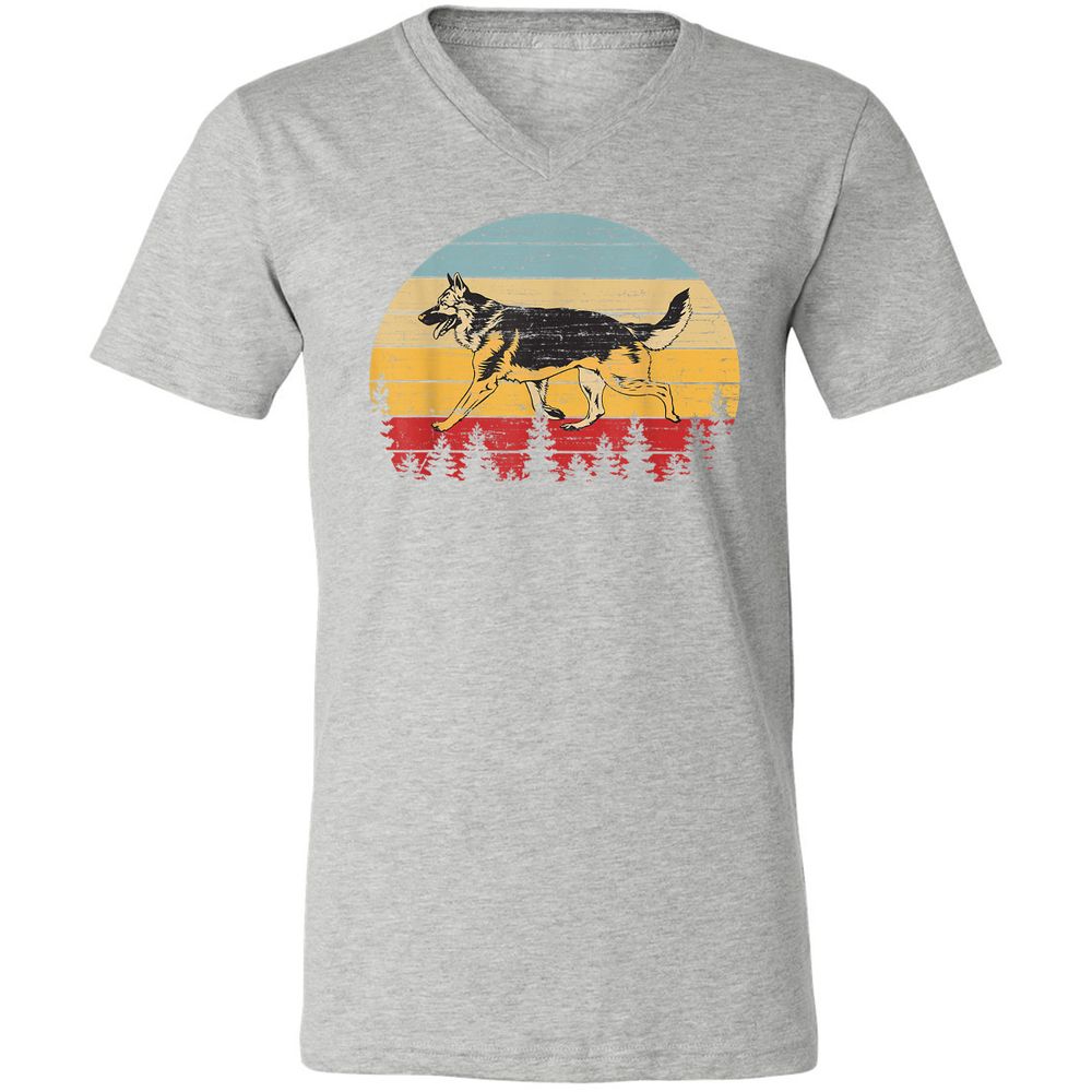 Unisex V-Neck T-Shirt - TK94UEH9 - Athletic Heather - 7