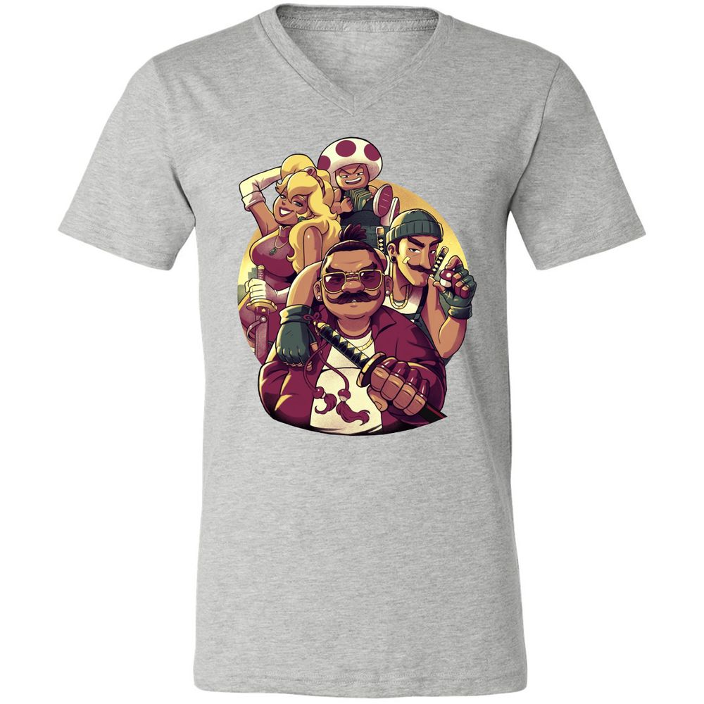 Unisex V-Neck T-Shirt - 543TZYCJ - Athletic Heather - 7
