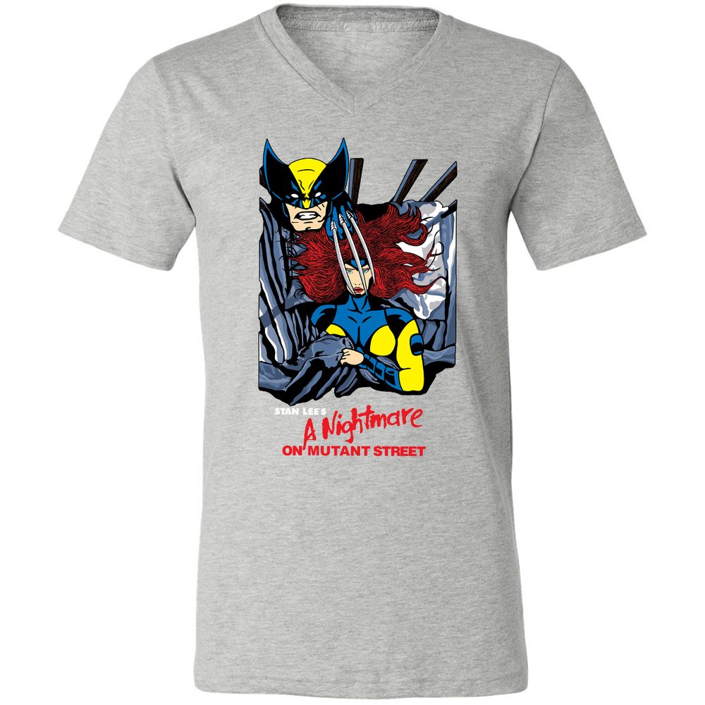 Unisex V-Neck T-Shirt - 52B77CT3 - Athletic Heather - 7