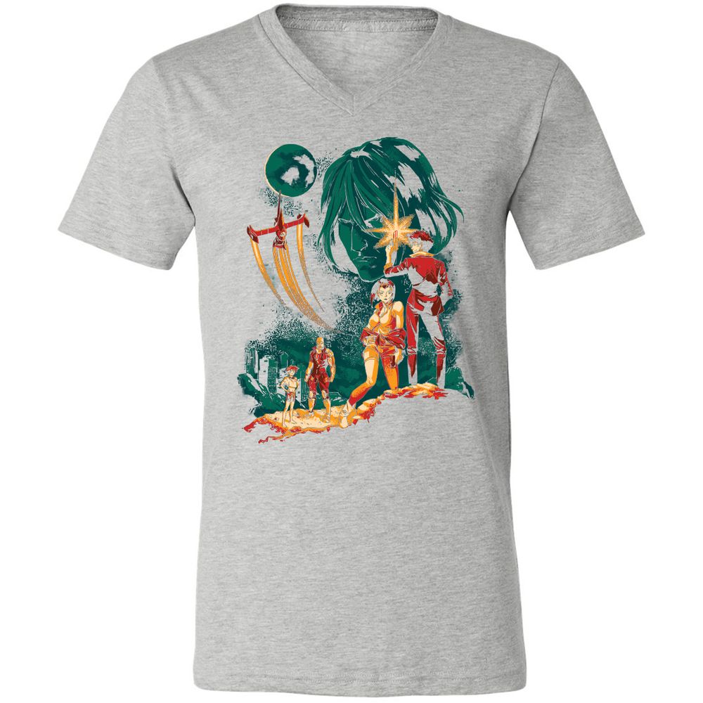 Unisex V-Neck T-Shirt - B1Q4WY5K - Athletic Heather - 7