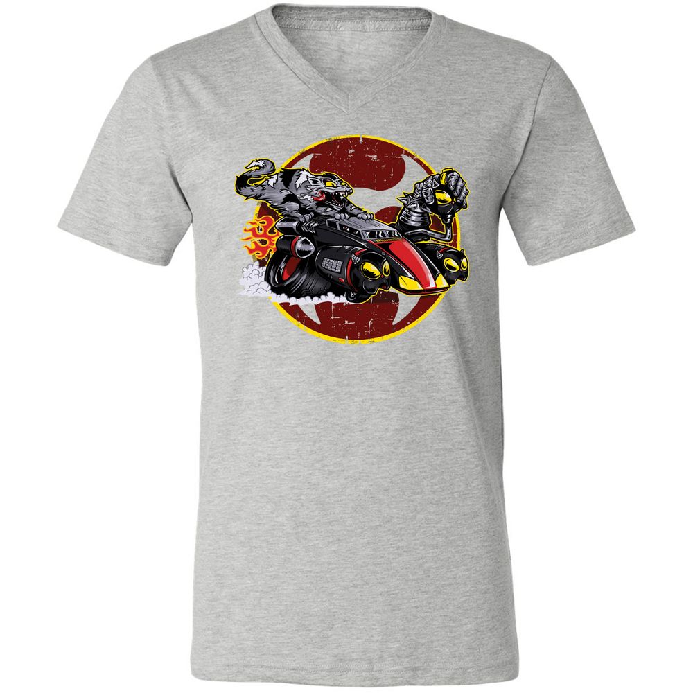 Unisex V-Neck T-Shirt - ZKXBAV21 - Athletic Heather - 7