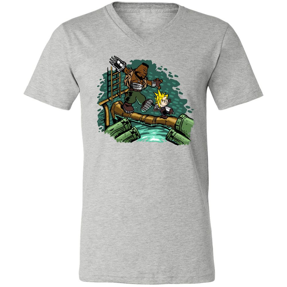 Unisex V-Neck T-Shirt - 82UL7UUX - Athletic Heather - 7