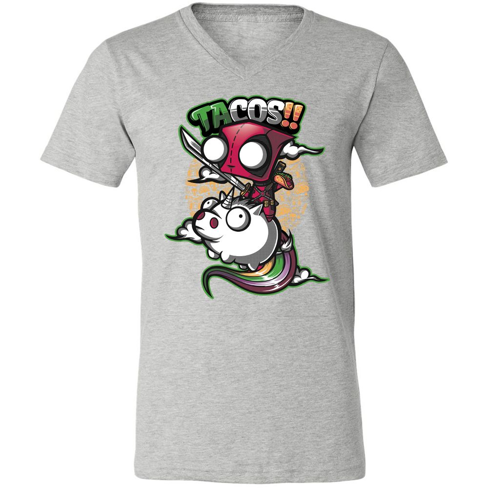 Unisex V-Neck T-Shirt - HBZCTNRH - Athletic Heather - 7