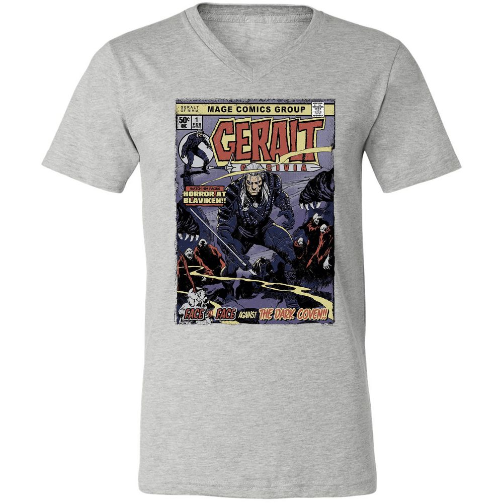 Unisex V-Neck T-Shirt - LJC29JX4 - Athletic Heather - 7