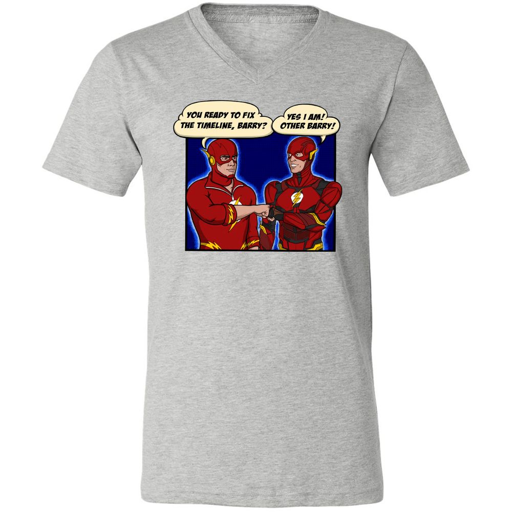 Unisex V-Neck T-Shirt - KBZ7WVSW - Athletic Heather - 7