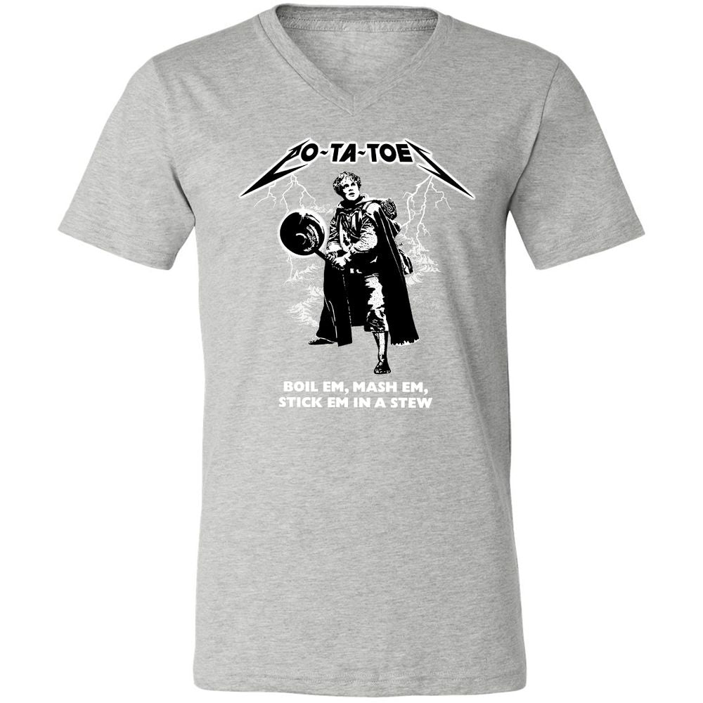Unisex V-Neck T-Shirt - 92XCU967 - Athletic Heather - 7