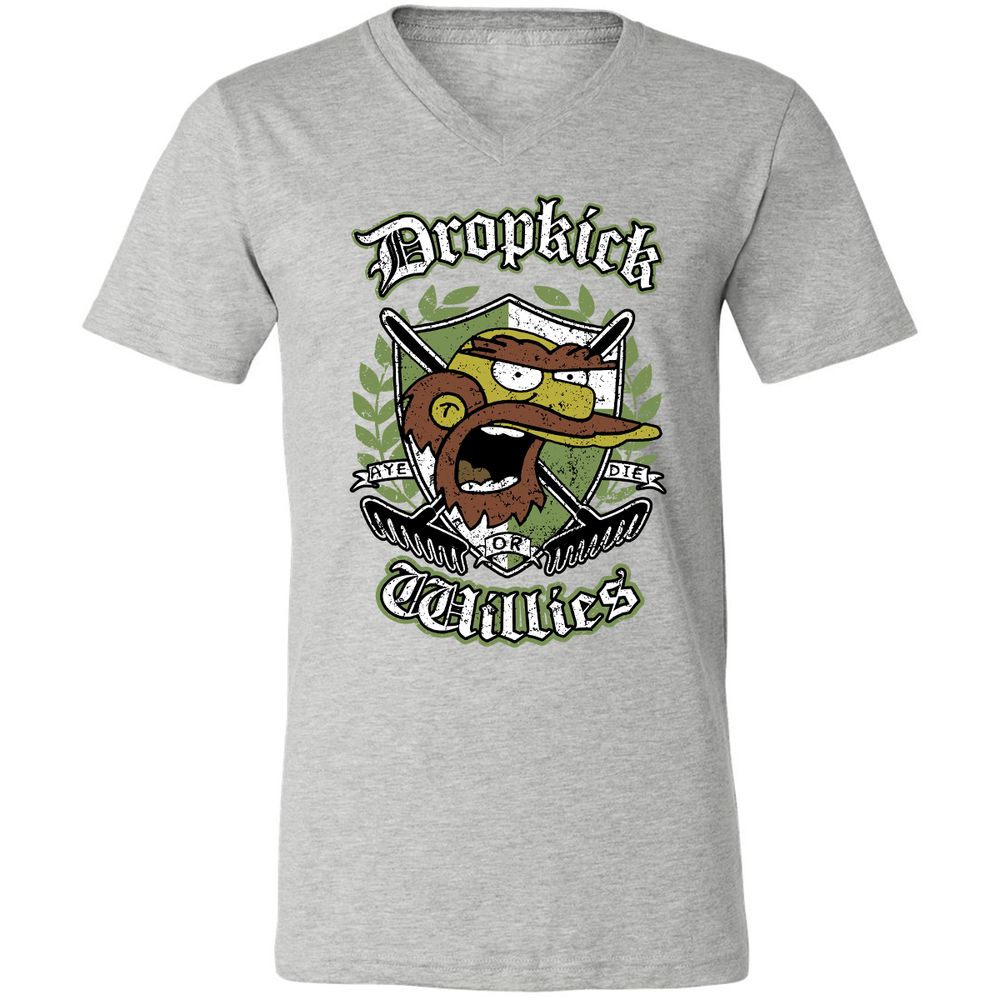 Unisex V-Neck T-Shirt - JCDJKW8U - Athletic Heather - 7
