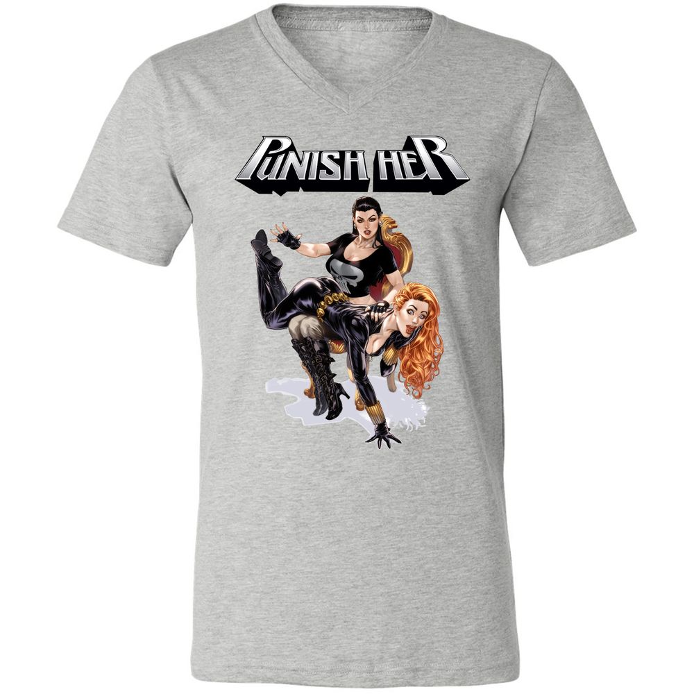 Unisex V-Neck T-Shirt - V7XE1RCE - Athletic Heather - 7