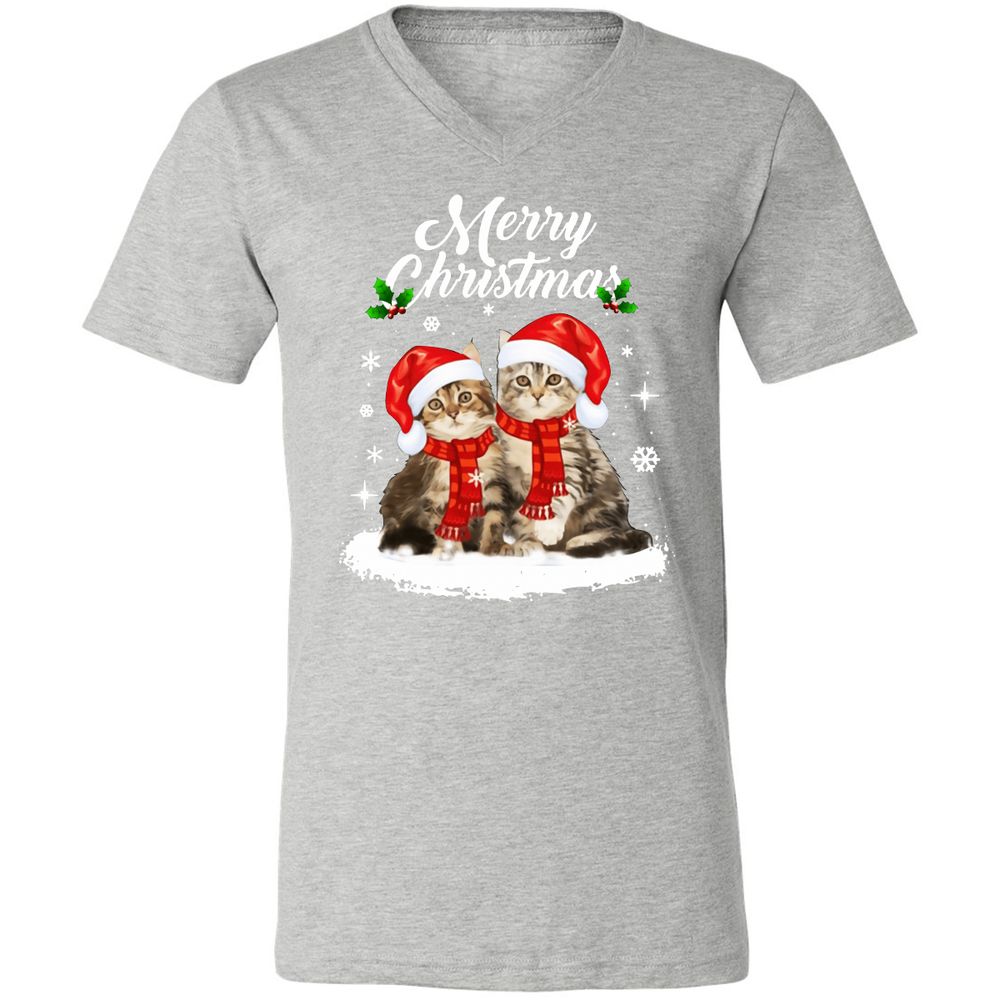 Unisex V-Neck T-Shirt - 7KWZGAJS - Athletic Heather - 7