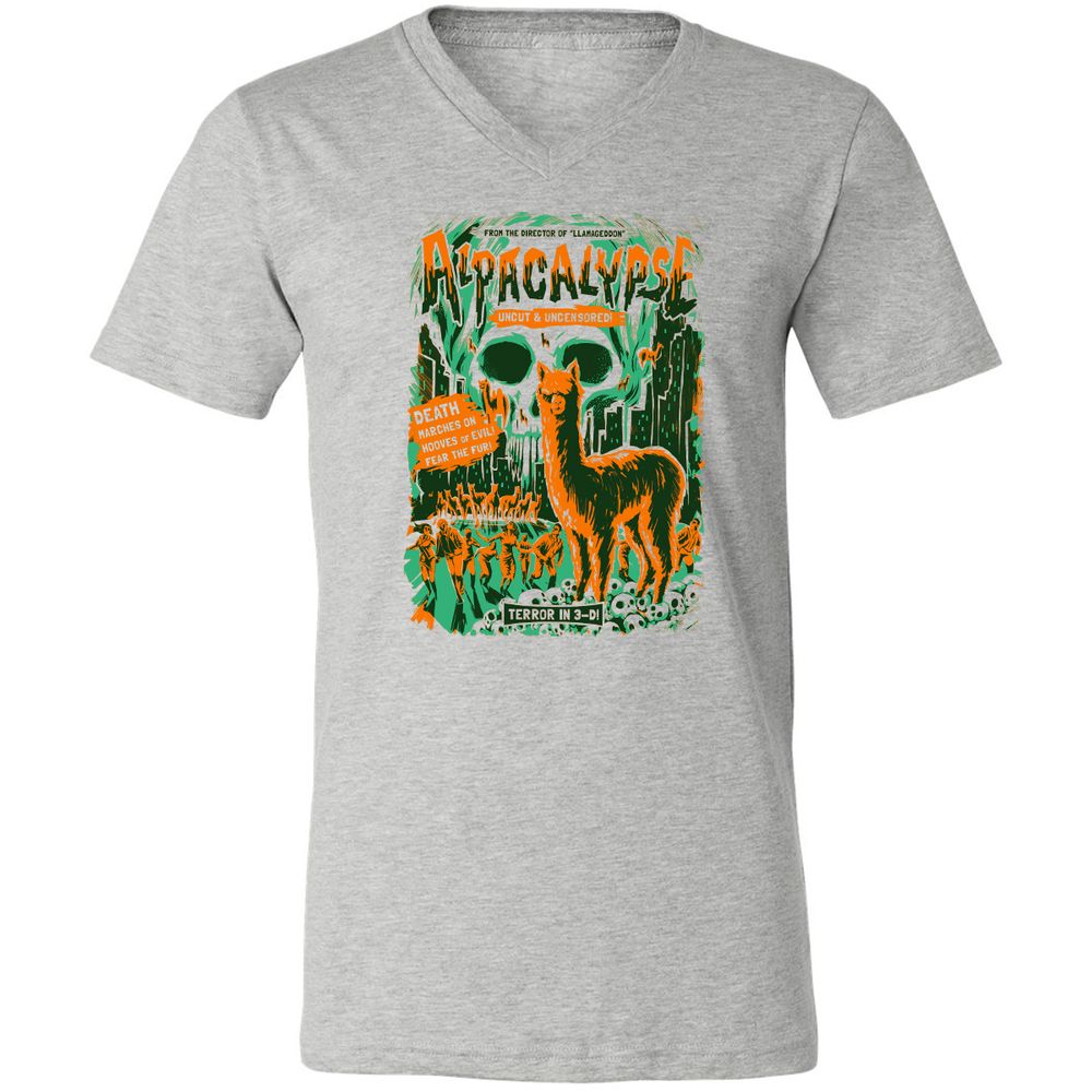 Unisex V-Neck T-Shirt - ASVZRE4L - Athletic Heather - 7